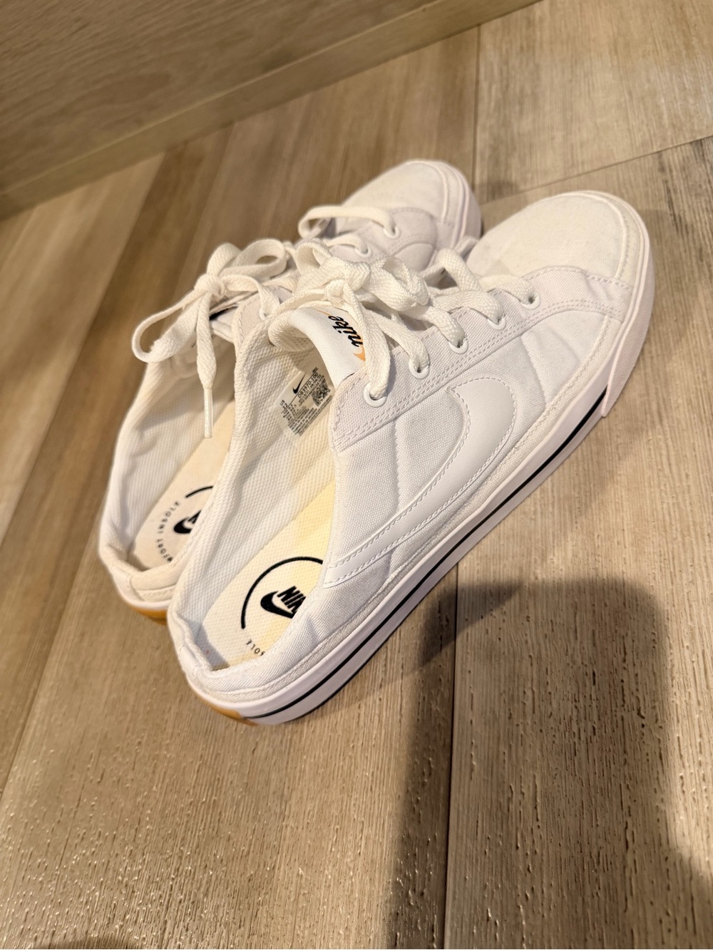 White Nike Court Legacy Mule Slide Sneakers Womens Size 12 - Picture 2 of 7